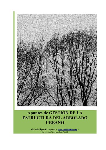 Apuntes de Gestión de la Estructura del Arbolado Urbano — Gabriel Igniztiz Agesta