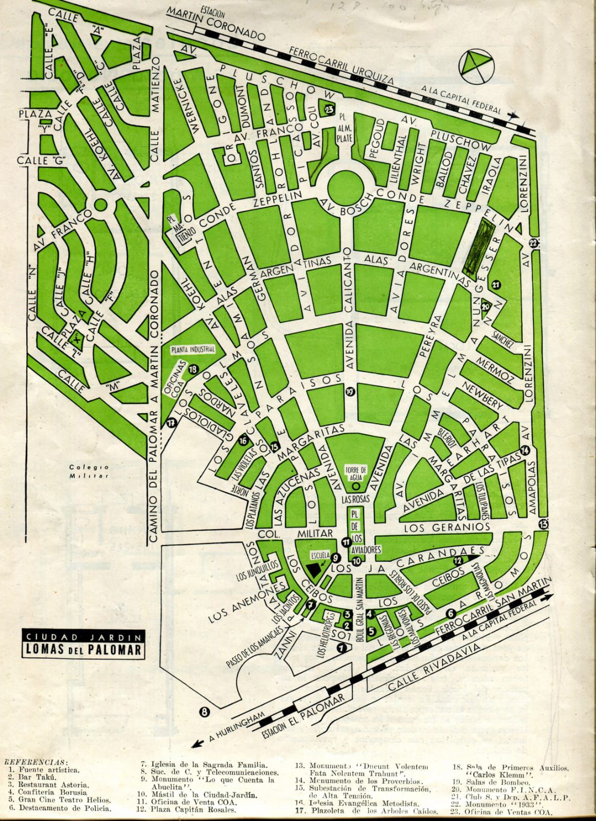 Plano turístico Ciudad Jardín